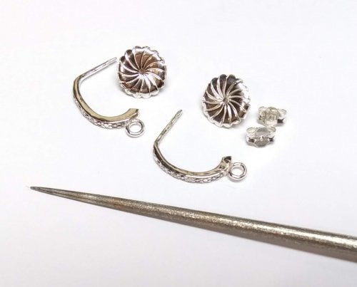 Judy Larson's Adjusting Purchased Ear Wires - , General Education, Butane Torch, Soldering, Solder, changing a lever back to a stud